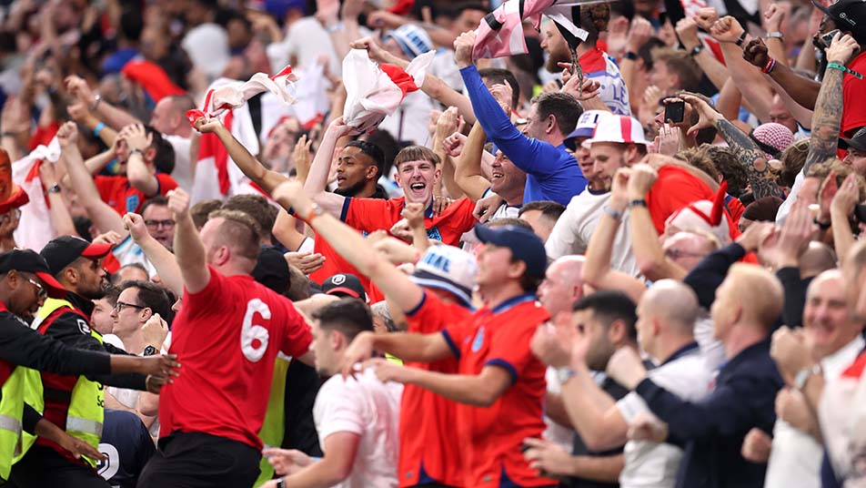 England fans during England versus France