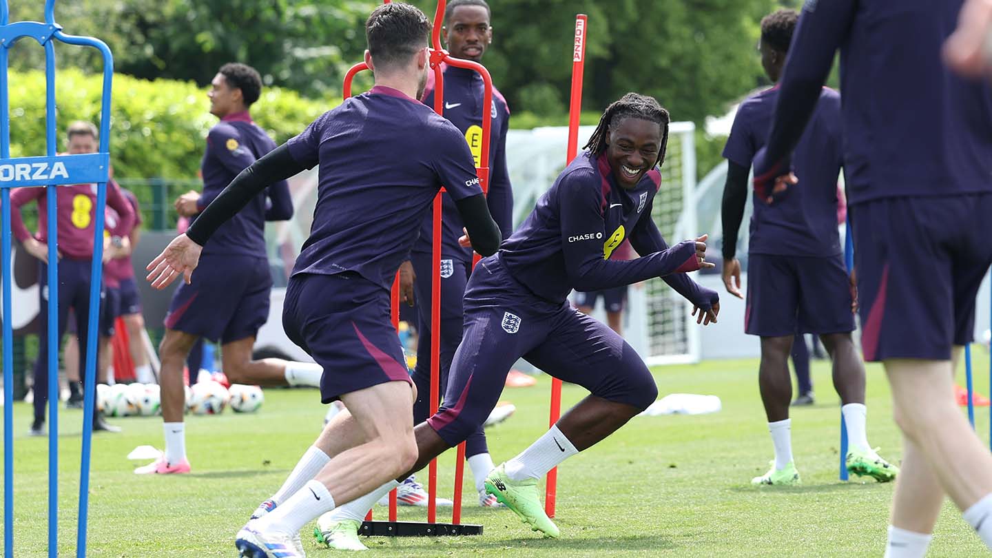 England's Ebere Eze in training 