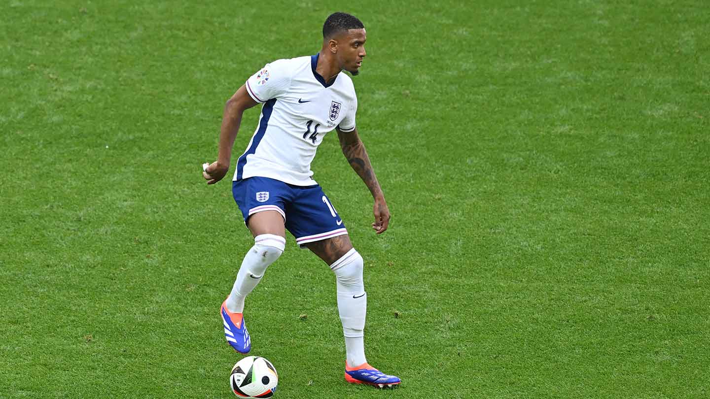 Ezri Konsa during England v Switzerland at EURO 2024