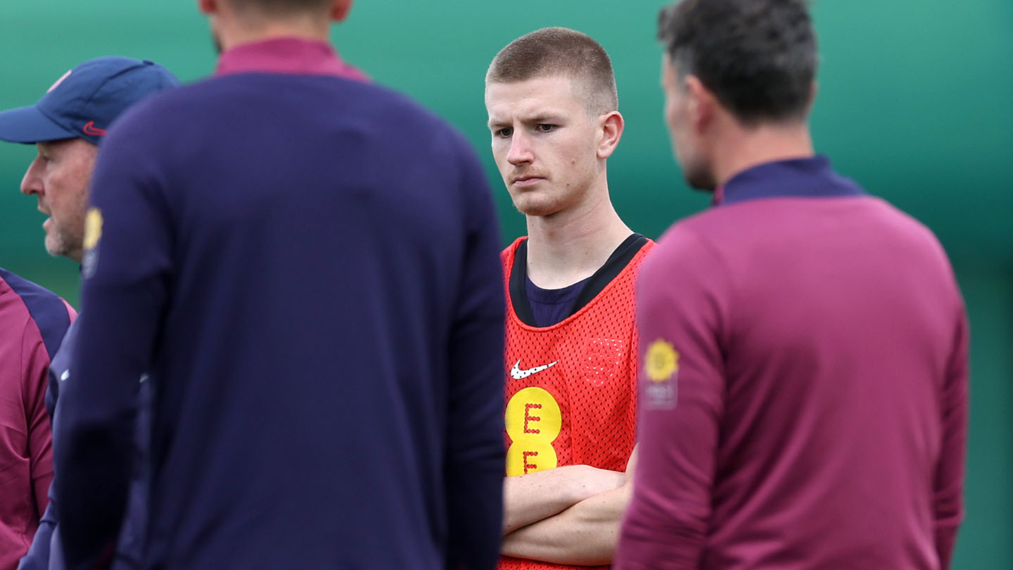 Adam Wharton trains ahead of EURO 2024