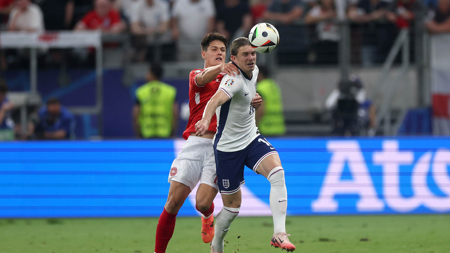 England's Conor Gallagher in action against Denmark
