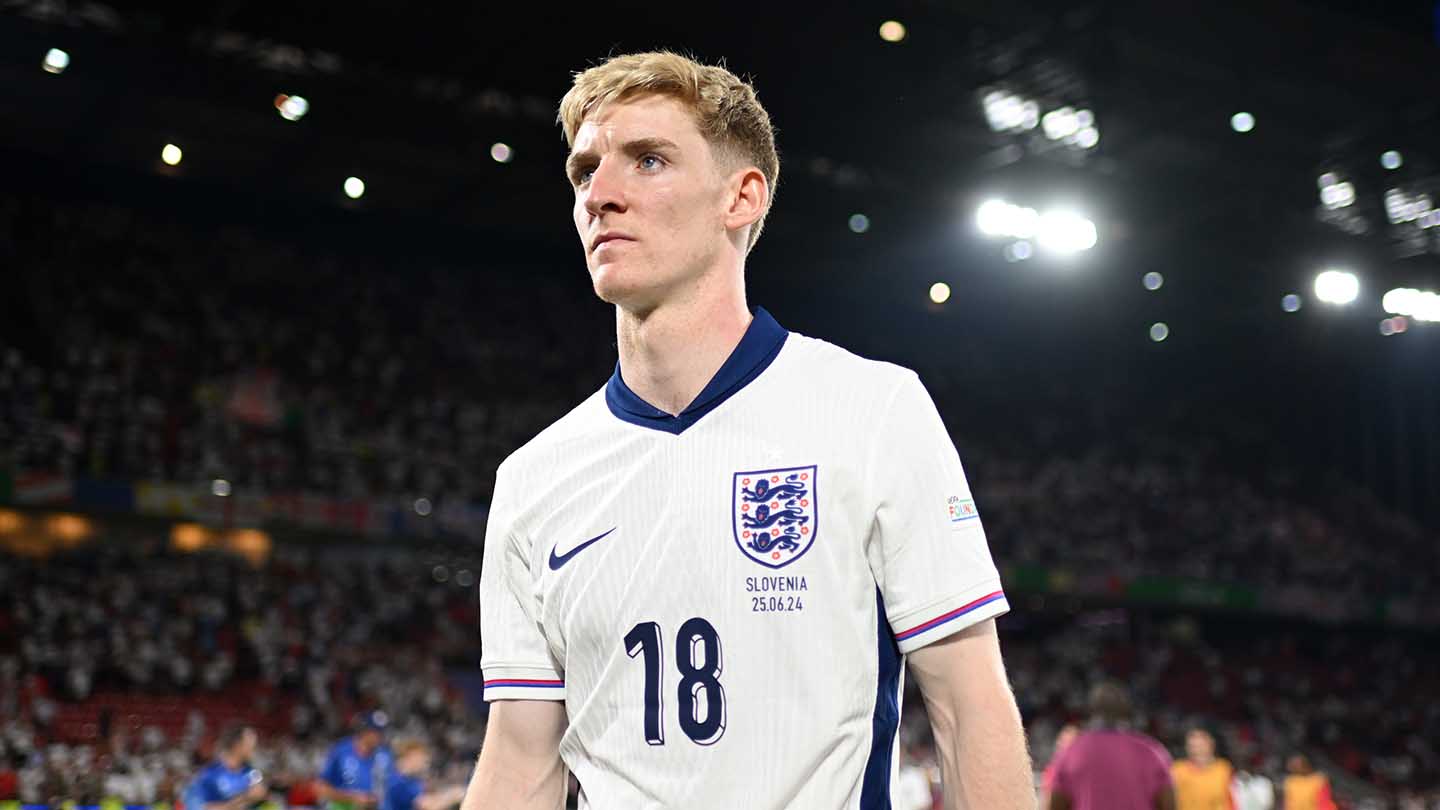 Anthony Gordon was a substitute for England against Slovenia at EURO 2024