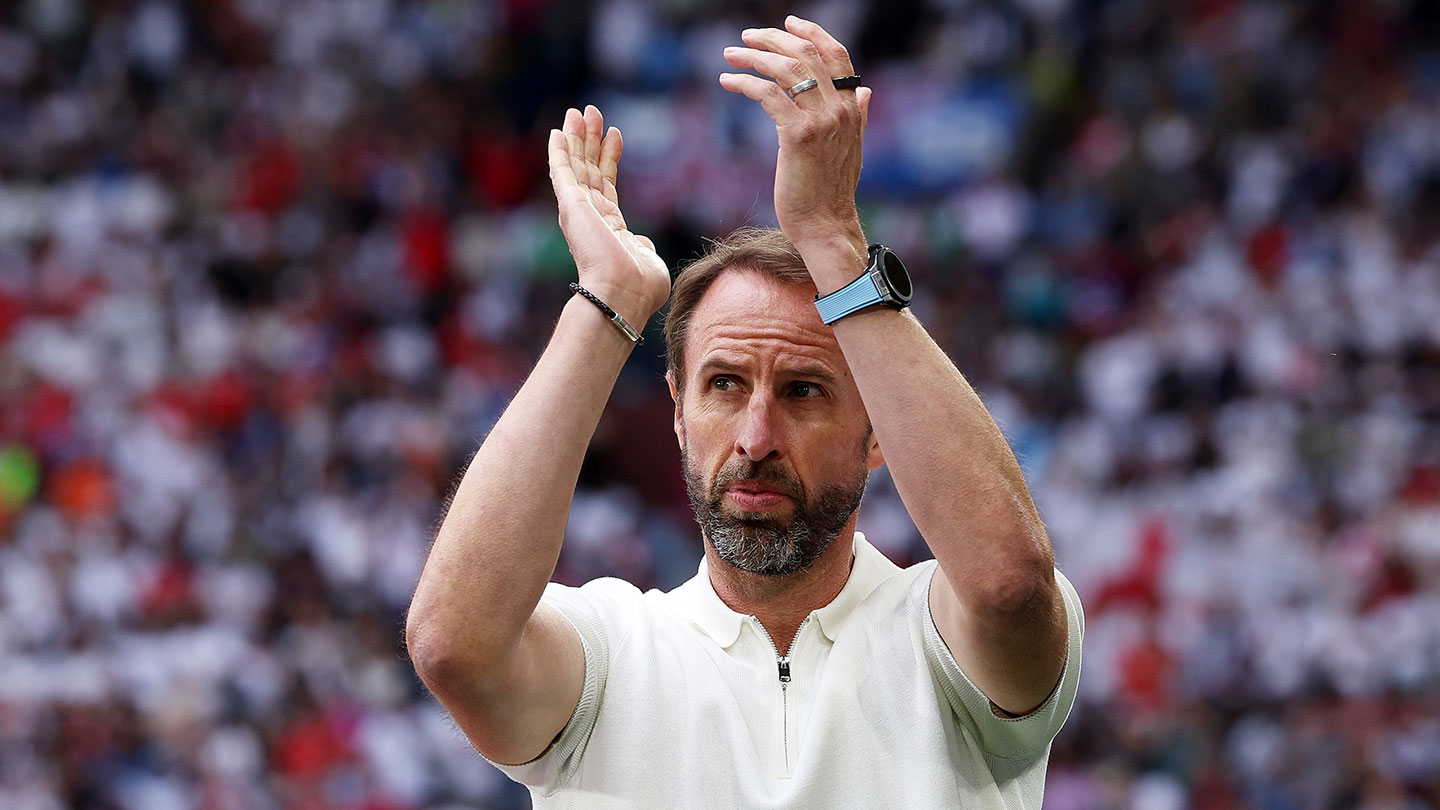Gareth Southgate acknowledges the Three Lions supporters